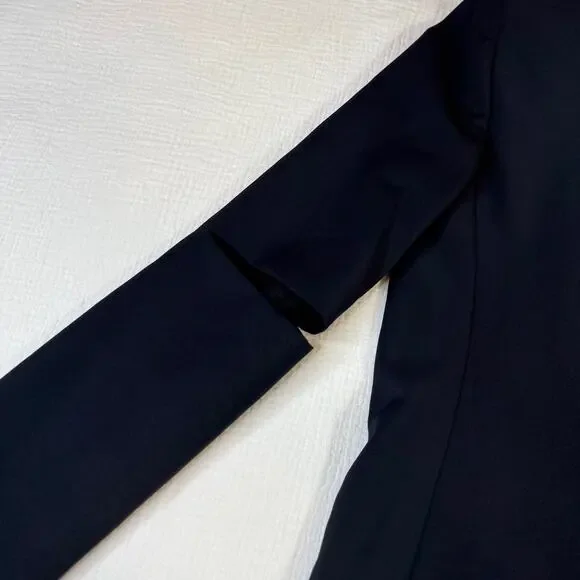 Tibi Tropical Wool Marlon Blazer Navy Cutout Sleeve Tailored Women's 6 NWT - Picture 15 of 16